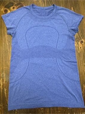 lululemon athletica Heathered blue/purple Short-Sleeve swiftly tech shirt
